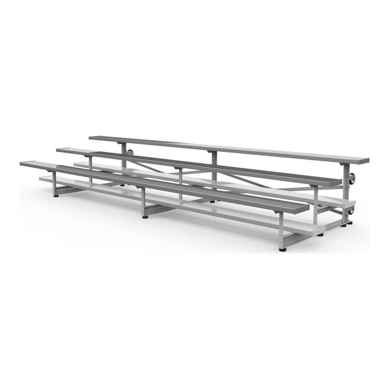 3-Row Tip N' Roll Standard Aluminum Bleacher (Seats 15-48)