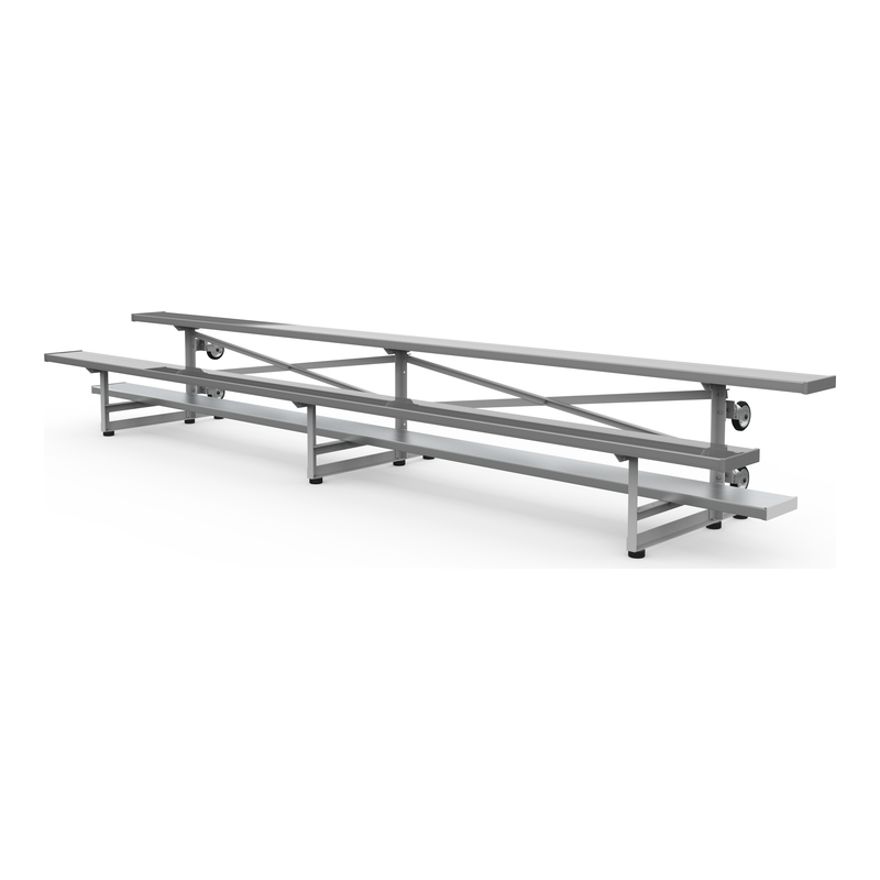 2-Row Tip N' Roll Standard Aluminum Bleacher (Seats 10-32)
