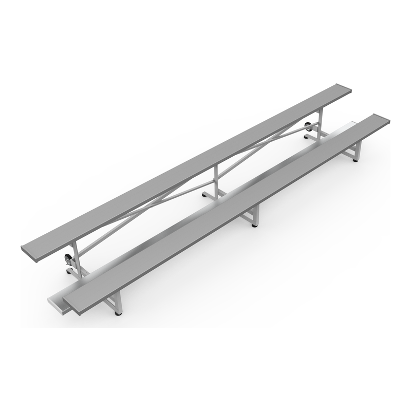 2-Row Tip N' Roll Standard Aluminum Bleacher (Seats 10-32)
