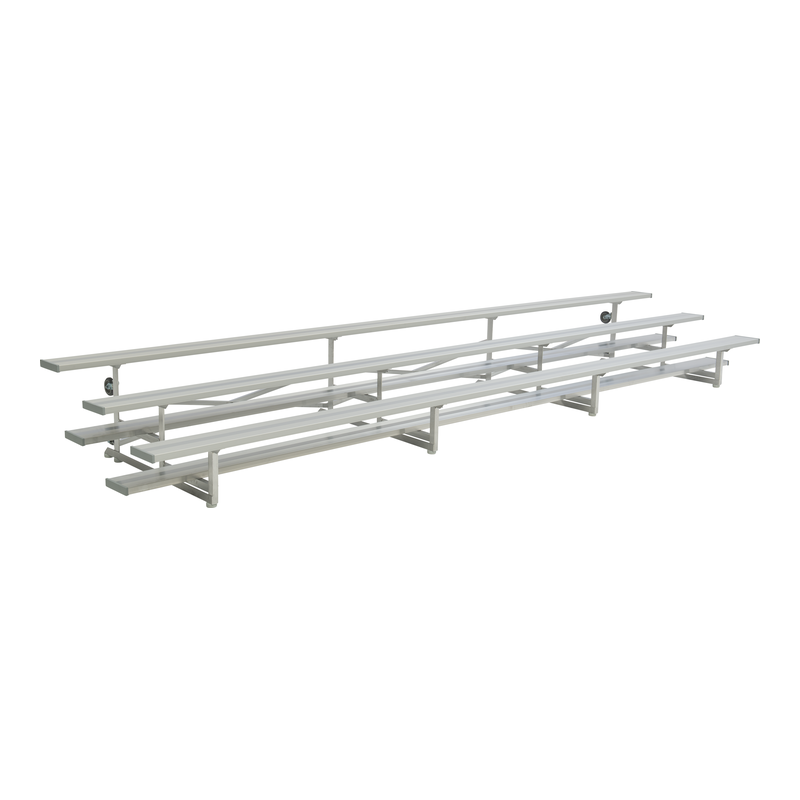 3-Row Tip N' Roll Standard Aluminum Bleacher (Seats 15-48)