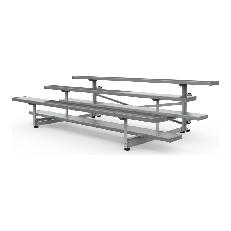 3-Row Tip N' Roll Standard Aluminum Bleacher (Seats 15-48)