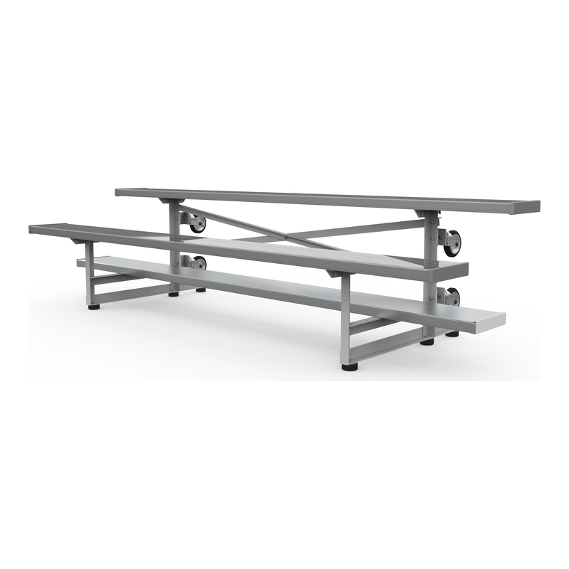 2-Row Tip N' Roll Standard Aluminum Bleacher (Seats 10-32)