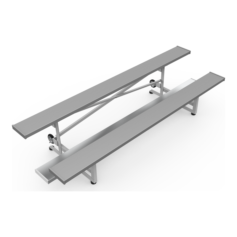 2-Row Tip N' Roll Standard Aluminum Bleacher (Seats 10-32)